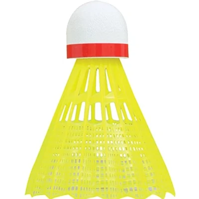 Imagen de Schildkröt Talbot Torro Badminton Volantes Tech 350, Lata 3 Piezas, Nylon, Unisex, Amarillo (Yellow), Velocidad: Rojo/Rápido, 479111