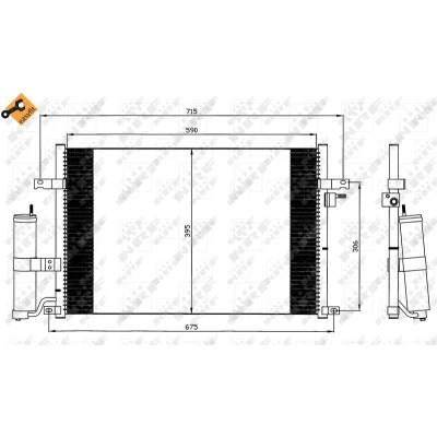 Imagen de NRF EASY FIT 35573 Condensador con secador, junta anular 11,8 Aluminio 590 CHEVROLET: Lacetti Hatchback, Nubira Familiar