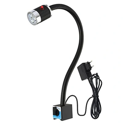 Imagen de Luz magnética Cuello de cisne flexible 900 lúmenes trabajo led con base ajustable para torno Fresadora CNC máquina coser Iluminación industrial
