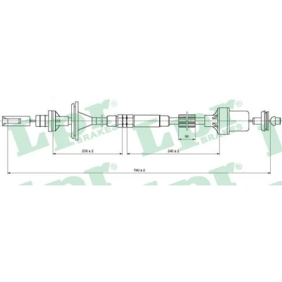 Imagen de LPR C0213C Cable de Embrague ROVER: 200 Coupé, Cabrio, 400 Hatchback