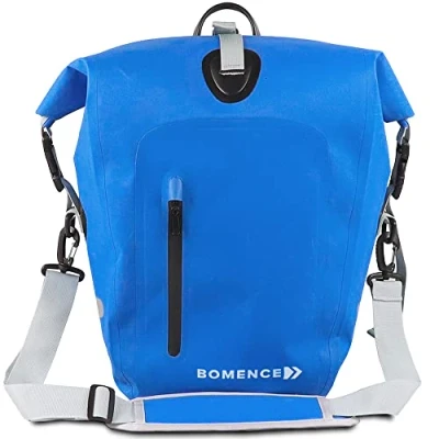 Imagen de Bomence Alforja para bicicleta 100% impermeable, bolsa sillín de bicicleta, portaequipajes, grande, mate, 25 L, individual