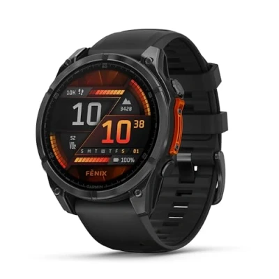 Imagen de Reloj deportivo Garmin FĒNIX® 8, Black con Slate Gray Stainless Steel, 47 mm, 1.4&quot; AMOLED, GPS, Pay™, Bluetooth, Autonomía 16 días