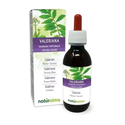 Imagen de Valeriana (Valeriana officinalis) raíces Tintura Madre sin alcohol Naturalma Extracto líquido gotas 120 ml Complemento alimenticio Vegano