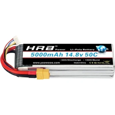 Imagen de HRB 4S 14.8V 5000Mah 50C Lipo Batería con xt60 Tapones para RC Avión Helicóptero Coche Camión Barco UAV Drone FPV