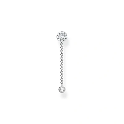 Imagen de THOMAS SABO Pendientes 925 plata circonita cúbica mujer OneSize H2237 051 14, OneSize, Plata, Cubic Zirconia, Single Earrings Zirconia