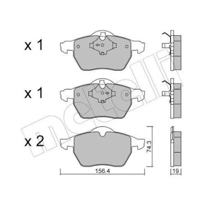 Imagen de Juego de pastillas METELLI 22 0314 1