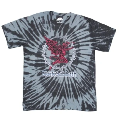 Imagen de Black Sabbath Camiseta Red Henry Teñida con Nudos para Adultos Unisex (L) (Negro)