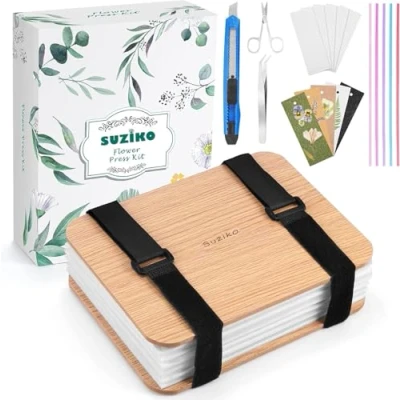 Imagen de Suziko Kit Profesional de Prensa Flores 6 Capas, 6.3 x 8.3 pulgadas（16 21 cm）, para Adultos y Niños, Un Gran Regalo Amantes las Artes Manualidades