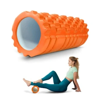 Imagen de Mobiclinic® Fitness, Rodillo de masaje muscular, FitRoller, Gomaespuma y Goma EVA, 14x33 cm, Pilates, Yoga, Estiramientos, Portátil, Uso multifuncional, Foam Roller, 3 Niveles intensidad