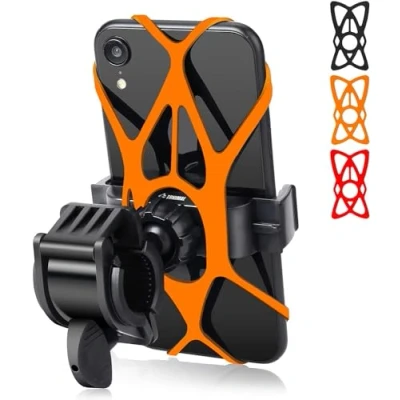 Imagen de TRKIMAL Soporte universal ajustable para teléfono celular bicicleta compatible con iPhone Max Xr Xs X Pro 12 11 8 7 Plus, Galaxy S20 S10 S9 S8 S7 Edge Note 10 9