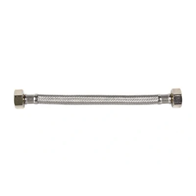 Imagen de Cofan Conexión Flexible Hembra/Hembra Acero Inoxidable H 1/2&quot; 3/8&quot; 40 cm de Longitud Para lavabo, grifo y cocina