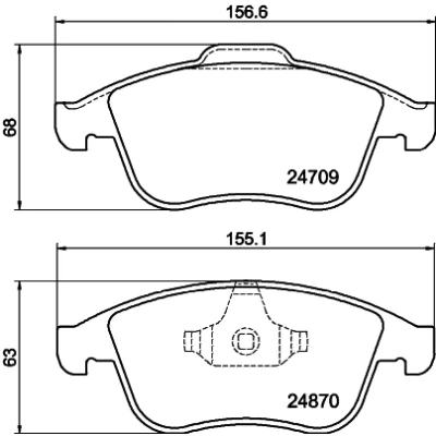 Imagen de HELLA 8DB 355 014 801 Juego de pastillas freno no preparado para indicador desgaste RENAULT: LAGUNA 3, Talisman Berlina, 3 Grandtour
