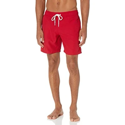 Imagen de Amazon Essentials Bañador de Secado Rápido 18 Cm Hombre, Rojo, XXL