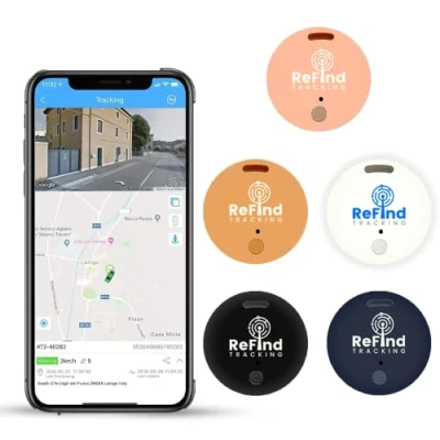 Imagen de ReFind R2 Rastreador Inteligente para Android y iPhone. Mini Localizador GPS Bluetooth 5.0. Alternativa a Samsung AirTag Llaves, Mascotas, Billeteras Equipaje (rosa)