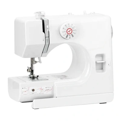 Imagen de QWORK® Máquina de Coser Pequeña 12 Programas Puntada Velocidad Ajustable Brazo Libre Luz Costura LED