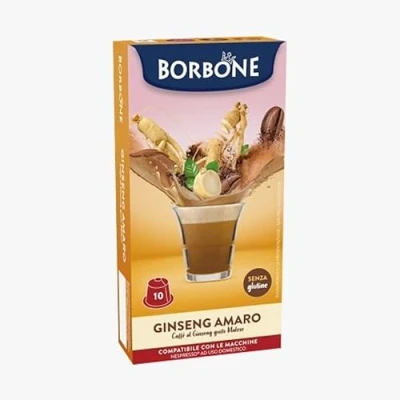 Imagen de 60 Cápsulas Café borbone Compatible Con nespresso Ginseng Amargo L&#039;Emporio Del