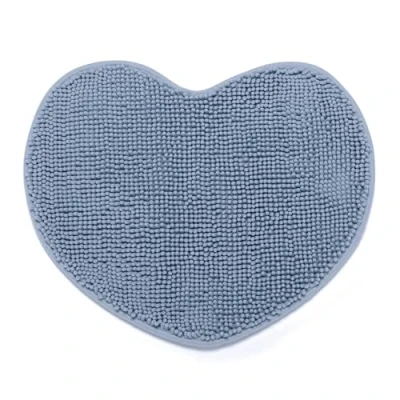Imagen de SWEET HOME Alfombra Baño de Microfibra Chenilla Forma Corazón Suave y Absorbente, Alfombrilla Cocina Lavable Antideslizante, Multiuso 60x50 cm Dusty Cedar