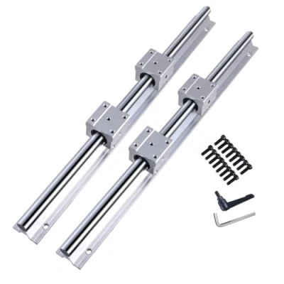 Imagen de GooEquip Guía lineal SBR25 1500 mm, 2 rieles lineales y 4 bloques de rodamiento, longitud para máquinas dispositivos automatizados (SBR25 1500)