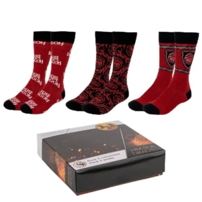 Imagen de House Of Dragon Pack Calcetines de La Casa del Dagrón, Multicolor, 35 41 para Niños