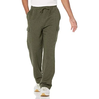 Imagen de Amazon Essentials Pantalón Deportivo Cargo de Forro Polar Hombre, Verde Oliva Mezcla, S