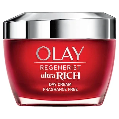 Imagen de Olay Regenerist Ultra Rich Crema De Día, Textura Rica No Grasa, Con Vitamina B3, Péptidos Y Manteca Karité Sin Perfume, 50ml