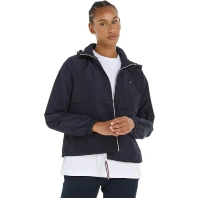 Imagen de Tommy Hilfiger Cazadora de Entretiempo para Mujer Windbreaker, Azul (Desert Sky), L