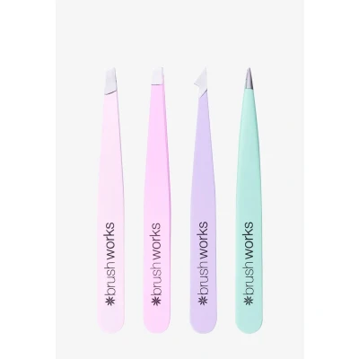 Imagen de Brushworks Hd 4 Piece Combination Tweezer Set Pastels
