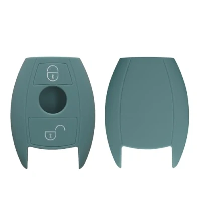 Imagen de kwmobile Funda Compatible con Mercedes Benz Llave de Coche 2 Botones (Solo Keyless Go) Carcasa Protectora Silicona para Case en Noche ártica