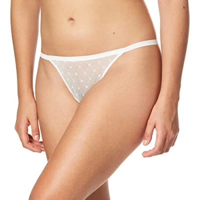Imagen de DKNY Intimates Monogram Thong Tanga, Mujer, Talla: XL, Poplin white