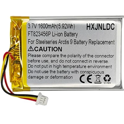 Imagen de CC 3.7V 1600mAh FT823456P batería de Litio polímero Recargable para steelseries Arctis 9 Reemplazo Auriculares Juego inalámbrico