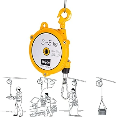 Imagen de Spring Balancer Retráctil, Balanceador de Resorte Portaherramientas para Línea Montaje Colgar y Fijar Herramientas, Audaz Cable Acero 1.5m + Carcasa Acero, Larga Vida Útil