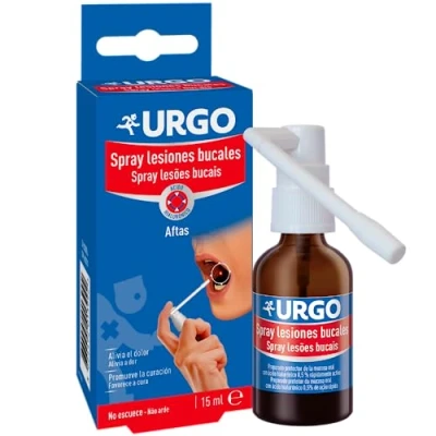 Imagen de Urgo Aftas Spray Tratamiento para aftas, llagas y pequeñas heridas bucales con Ácido Hialurónico, Alivio cicatrización de las 15 ml