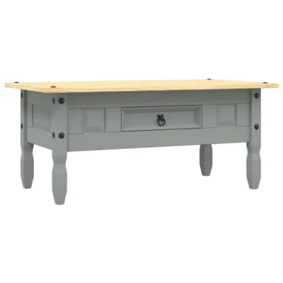 Imagen de vidaXL Mesa de Centro Mesita Sofá Mesilla Café Salón Madera Tipo Corona Range Pino Mexicano Gris