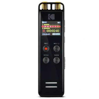 Imagen de KODAK High Intensity VRC550 Grabadora de Voz Digital Mini dictáfono Recargable Activado por con batería Litio y MP3 Dispositivo Escucha