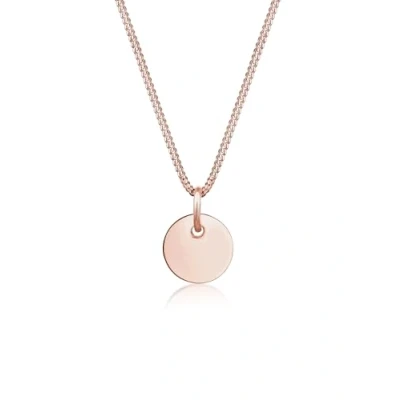 Imagen de Elli Collares Mujeres Placa Colgante Básico Geo Look en Plata de Ley 925