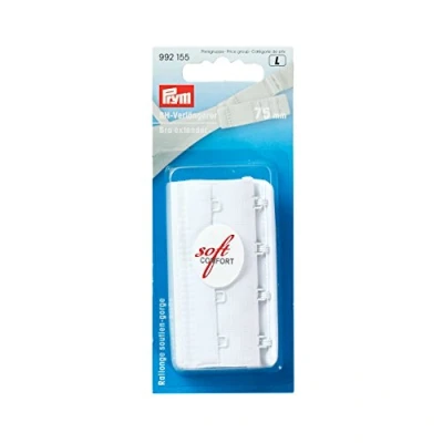 Imagen de Prym 992155 BH Verlängerer 3 x 4 Haken 75 mm weiß Bra Extender Hooks, White, 14 5.7 2.1 cm