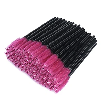 Imagen de G2PLUS 100PCS Desechables Cepillos de Pestañas,Rimel Cepillos,Cepillos Cejas,Brocha Pestañas para Extensiones Pestañas(Rosa+Negro)
