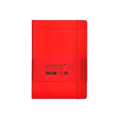 Imagen de Antartik CUADERNO CON GOMILLA NOTES TAPA BLANDA A5 HOJAS CUADRICULA ROJO 80 GR FSC
