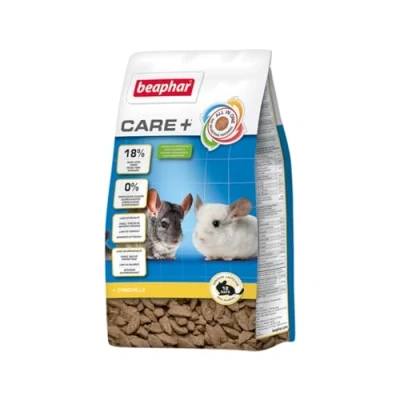 Imagen de Beaphar Care+ Pienso Super Premium Comida para Chinchillas 250g Todo en Uno Alto Fibra Desgaste de los Dientes y Salud Dental Alimentación Extrusionada