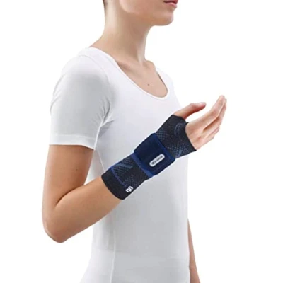 Imagen de Bauerfeind ManuTrain, Vendaje de Muñeca con Grado Estabilización Ajustable Individualmente, Derecho, Negro, Talla 3