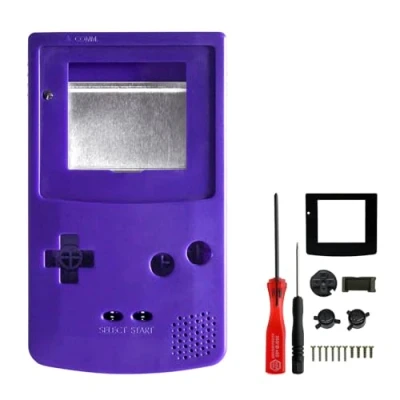 Imagen de OSTENT Reemplazo de cubierta carcasa completa compatible para consola Color Nintendo GBC Gameboy púrpura