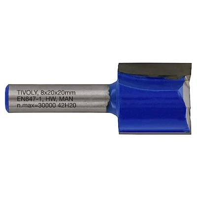 Imagen de Tivoly XT60642067842 Fresas para desbrozadora recta, 2 cortadores de diamante, 20 mm diámetro, color azul