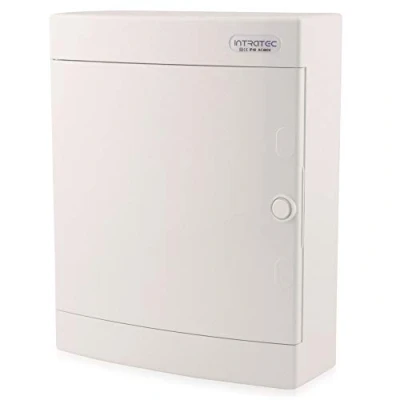Imagen de Caja de fusibles superficie IP40 Carcasa del distribuidor 2 filas hasta 24 módulos Puerta blanca para la instalación habitación seca en casa