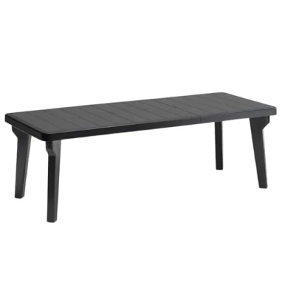 Imagen de Tomaino Mesa de jardín extensible plástico Berg160/220 x 90 74h cm exterior con extensión (new antracita)