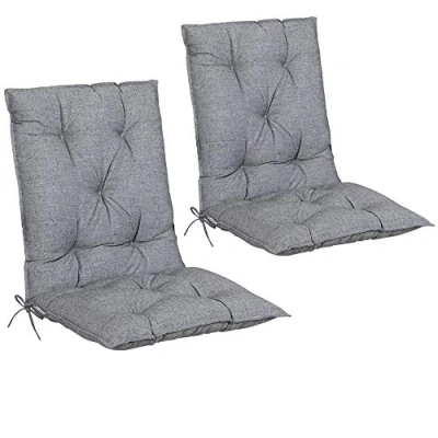 Imagen de Detex Set de 2 Cojines para sillas con Respaldo Gris Jaspeado Almohadillas Asiento viscoelásticas