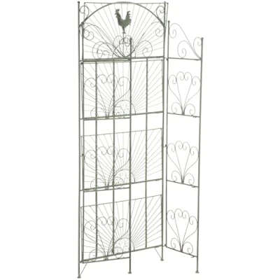 Imagen de Estantería Decorativa De Hierro MIA Multiusos Plegable 4 Niveles Pie En Estilo Rústico I Color:, Color:Bronce