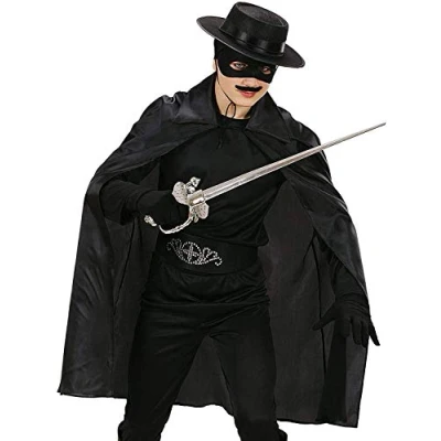 Imagen de W WIDMANN MILANO Party Fashion capa infantil, aprox. 100 cm, Drácula, mago, Zorro, carnaval, Halloween, fiesta temática