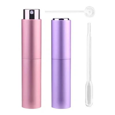 Imagen de Zingso botellas atomizadoras de perfume viaje recargables, 2 mini spray portátiles 10 ml, recargables para después del afeitado, vacías con
