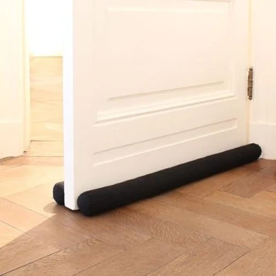 Imagen de Rori burlete doble de 80 cm para puertas, puerta protección, color negro, tope tracción y ruido