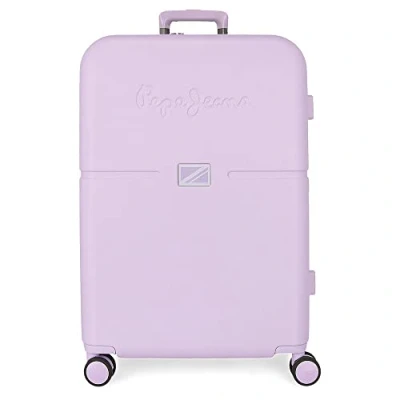 Imagen de Pepe Jeans Accent Maleta mediana Morado 48x70x28 cms Rígida ABS Cierre TSA integrado 79L 4,32 kgs 4 Ruedas dobles